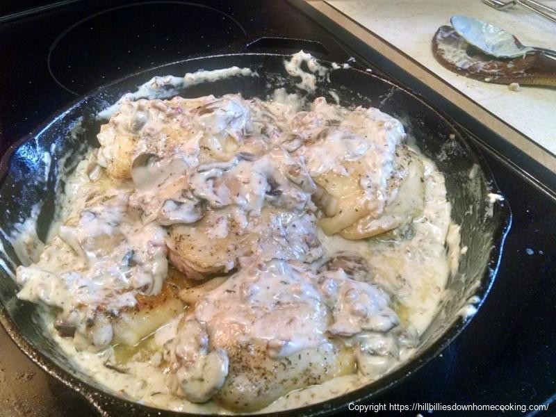 Chicken with Bacon Mushroom Thyme Sauce