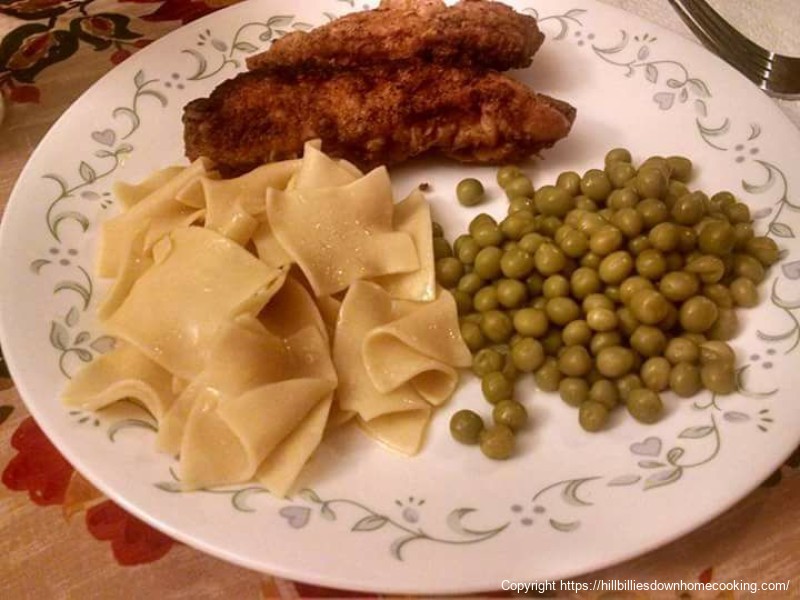 Fried Chicken Breast and Hot Butter Noodles